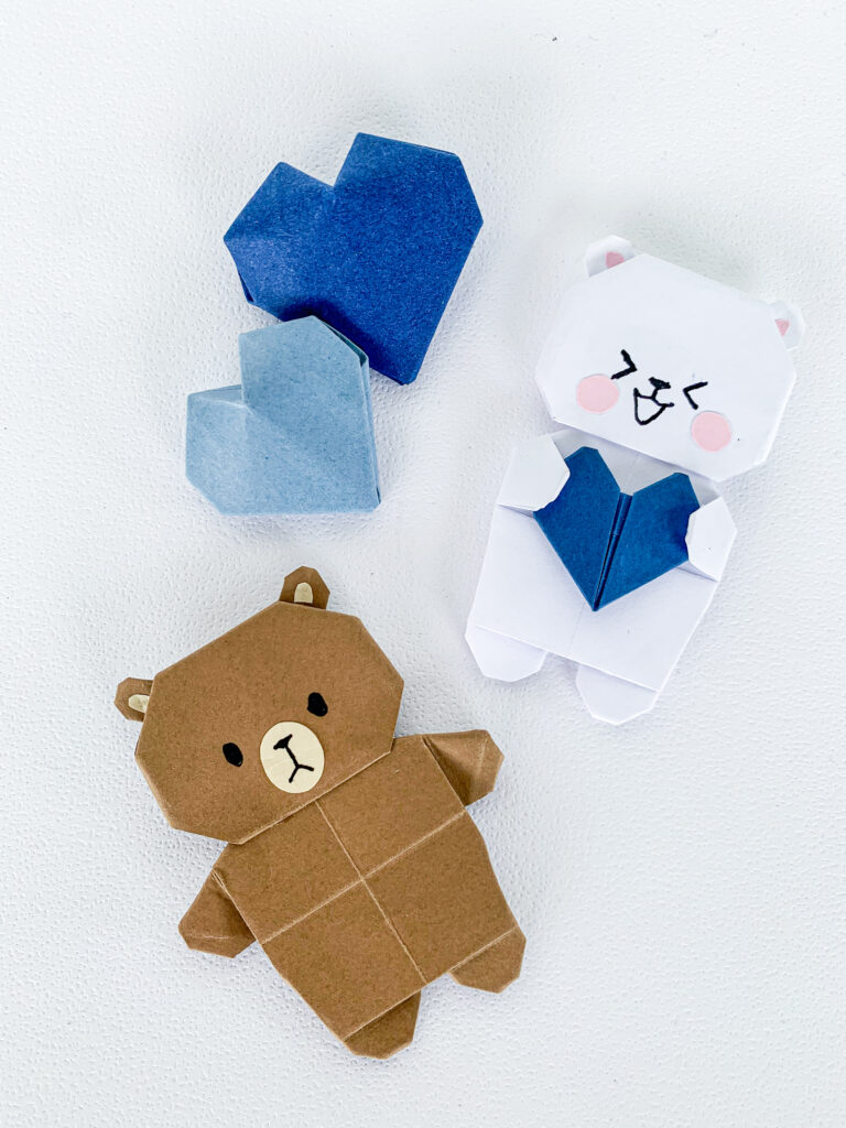 DIY Origami Teddy Bear Frame